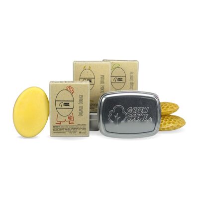 Paquete de paquete de cítricos - un total de 90 gramos de crema de manos sólida - juego con 2 latas