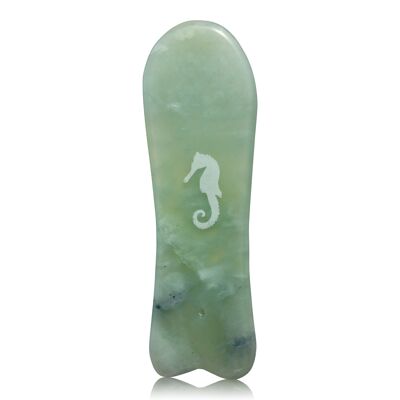 Jade Gua Sha Fishtail piatto strumento di massaggio di bellezza per la pelle sensibile