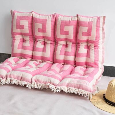 COUSSIN MEGALOS MEANDROS ROSE