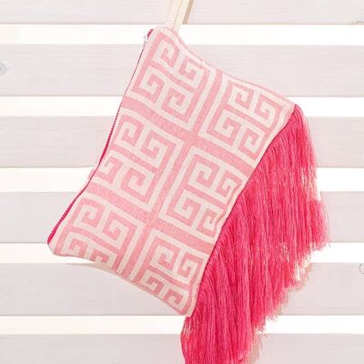 CLUTCH MEANDROS PINK RELAX FRINGE