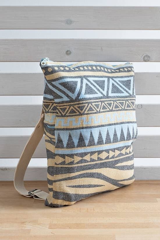 ZAINO MILOS NERO E SENAPE CON CERNIERA