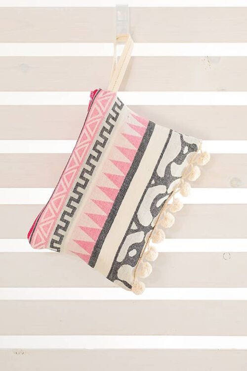 Clutch keros pink & black