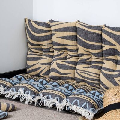 COUSSIN MILOS NOIR MOUTARDE L.BLEU