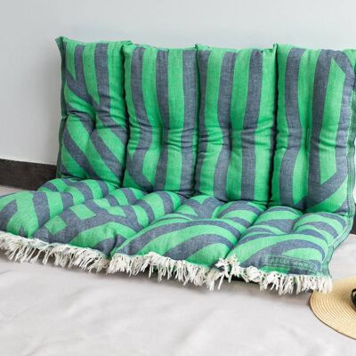 COUSSIN PELEKAS BLEU MARINE & LIME