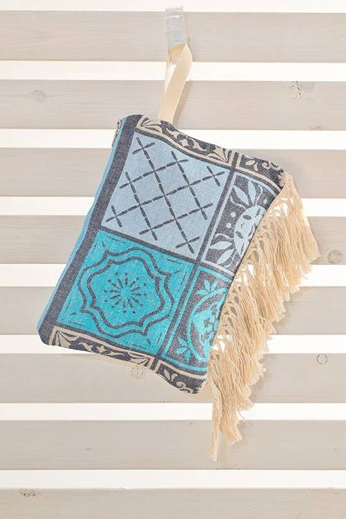 Clutch plaka extra ecru fringe