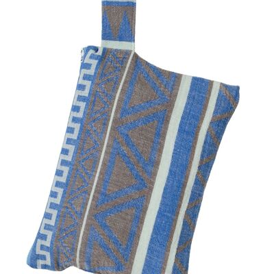 POCHETTE KEROS PONPON CHOC.& P.BLUE & MENTA