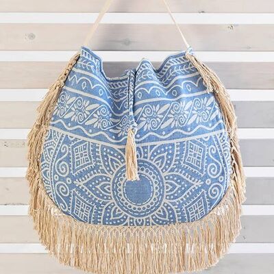 BOLSO PLAYA ELLINIKO PARL.FRIL EXTRA AZUL