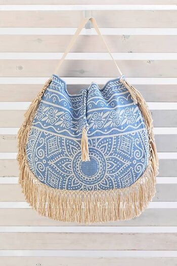 SAC DE PLAGE ELLINIKO PARL.BLUE EXTRA FRANGE