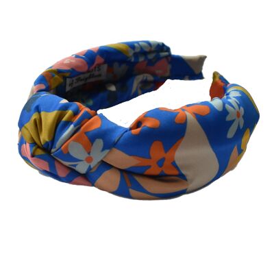 Luxury Silk Knot Alice band - in iconic Liberty Silk Satin Papercut Petals