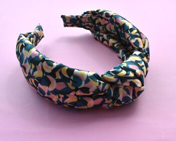 Bande Alice de luxe avec nœud en soie - Liberty of London Artist Bounce Silk Satin 7