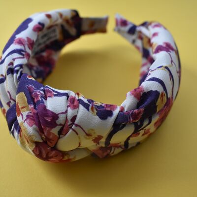 Luxury Silk Knot Alice band - Liberty of London Artist Ombrellino printed silk