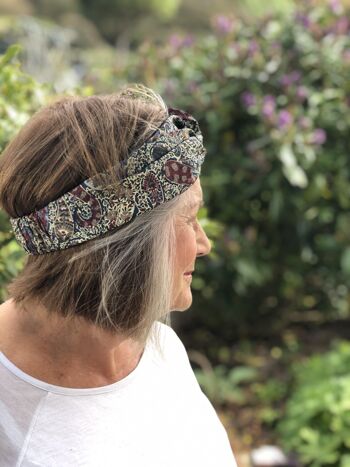 Bandeau turban torsadé pour femme - imprimé Liberty of London Bourton Paisley 4