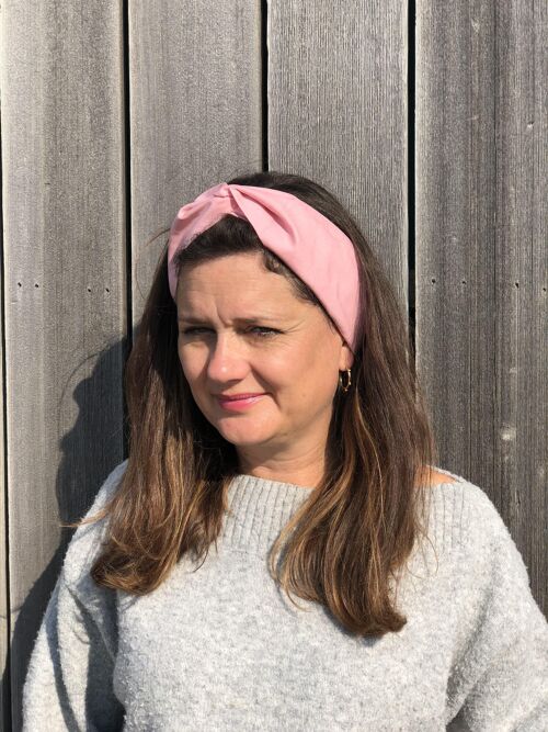 Ladies Twisted Turban Headband - Liberty of London Dusty Pink