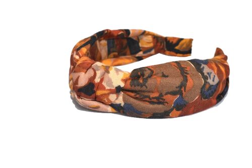 Tot Knot Alice band - Vintage Liberty of London Autumnal Rust Rose in Varuna wool
