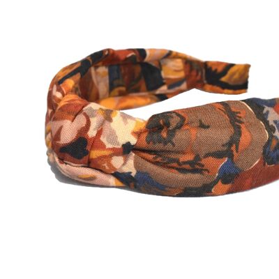 Tot Knot Alice band - Vintage Liberty of London Autumn Rust Rose in lana Varuna