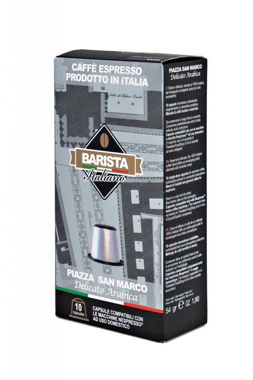 NESPRESSO COMP. CAPSULA - CONFEZIONE 10 PZ DELICATO ARABICA - BARISTA ITALIANO