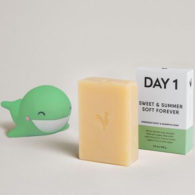 DAY 1 Baby Body & Shampoo Soap Bar - Sweet & Summer Soft forever