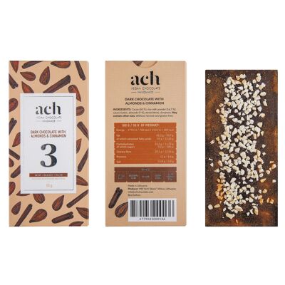 Organic Dark Chocolate (73%) with Almonds & Cinnamon