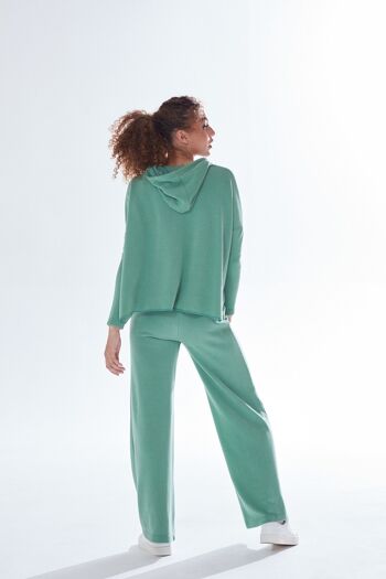 AW21/22-Pantalon de survêtement à jambe large Liquorish en vert- Small 5