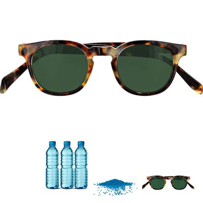 Saona Brown Tortoise model - 100% recycled sunglasses