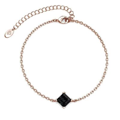 Calle Bracelet - Rose Gold and Black