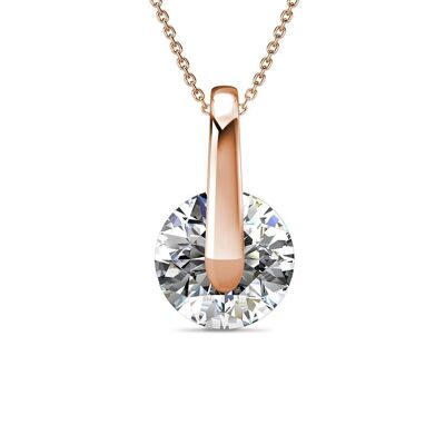Classy Pendant - Rose Gold and Crystal