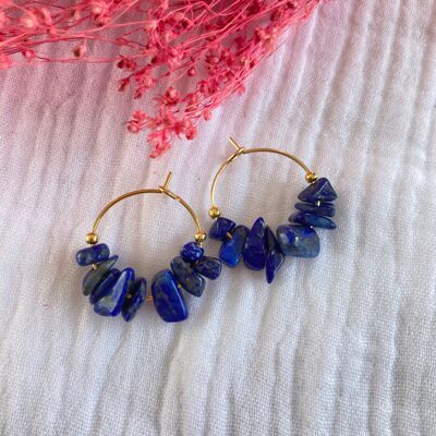 GRACE Lapis Lazuli Hoops