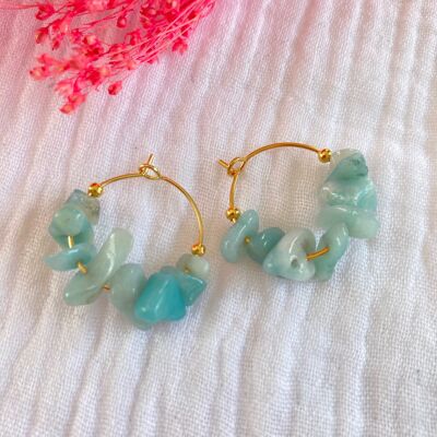 GRACE Amazonite hoops