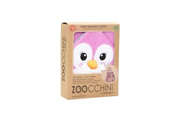 Serviette à capuche bébé Zoocchini - Penny le Pingouin 4