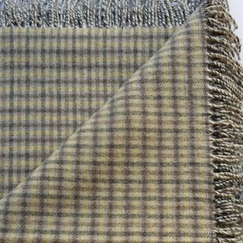 Couverture à carreaux en cachemire Hygge | Beige, Expresso, Jaune Moelleux