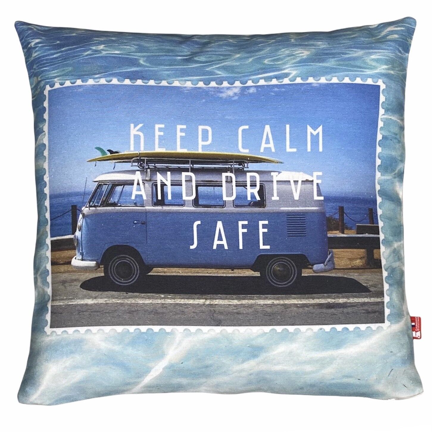 Fodera per cuscino, Mantieni la calma e guida in sicurezza, 45 cm x 45 cm