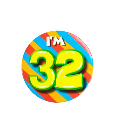 Button klein - I'm 32
