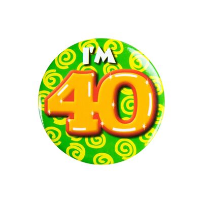 Button klein - I'm 40