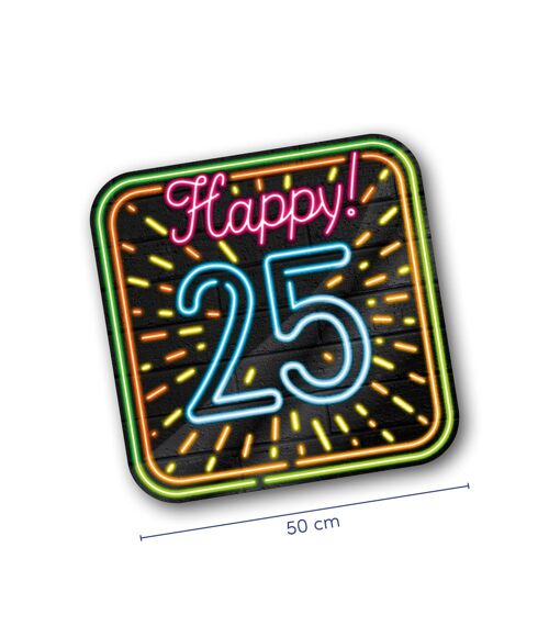 Neon decoration signs - Happy 25