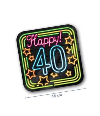 Enseignes décoratives néon - Happy 40
