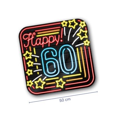 Letreros decorativos de neón - Happy 60