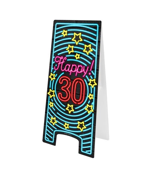 Neon Warning Sign - Happy 30