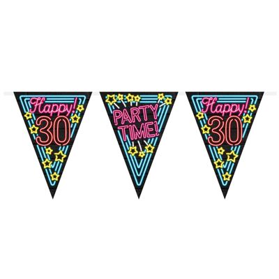 Neon party flags - 30