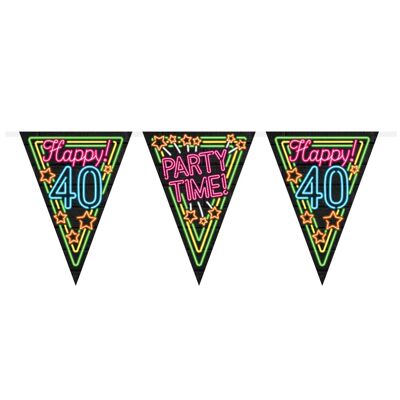 Neon party flags - 40