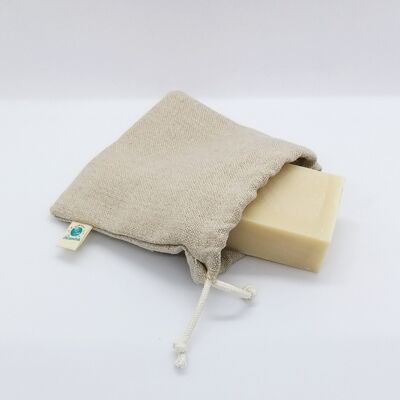 Linen soap pouch