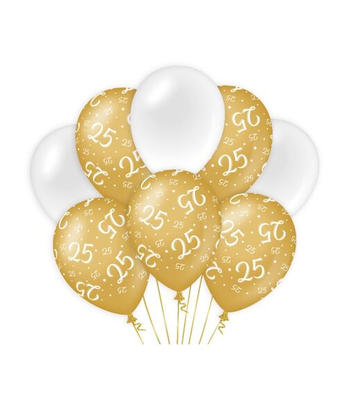 Decoration balloons gold/white - 25