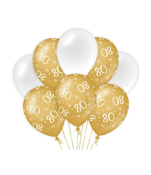 Decoration balloons gold/white - 80