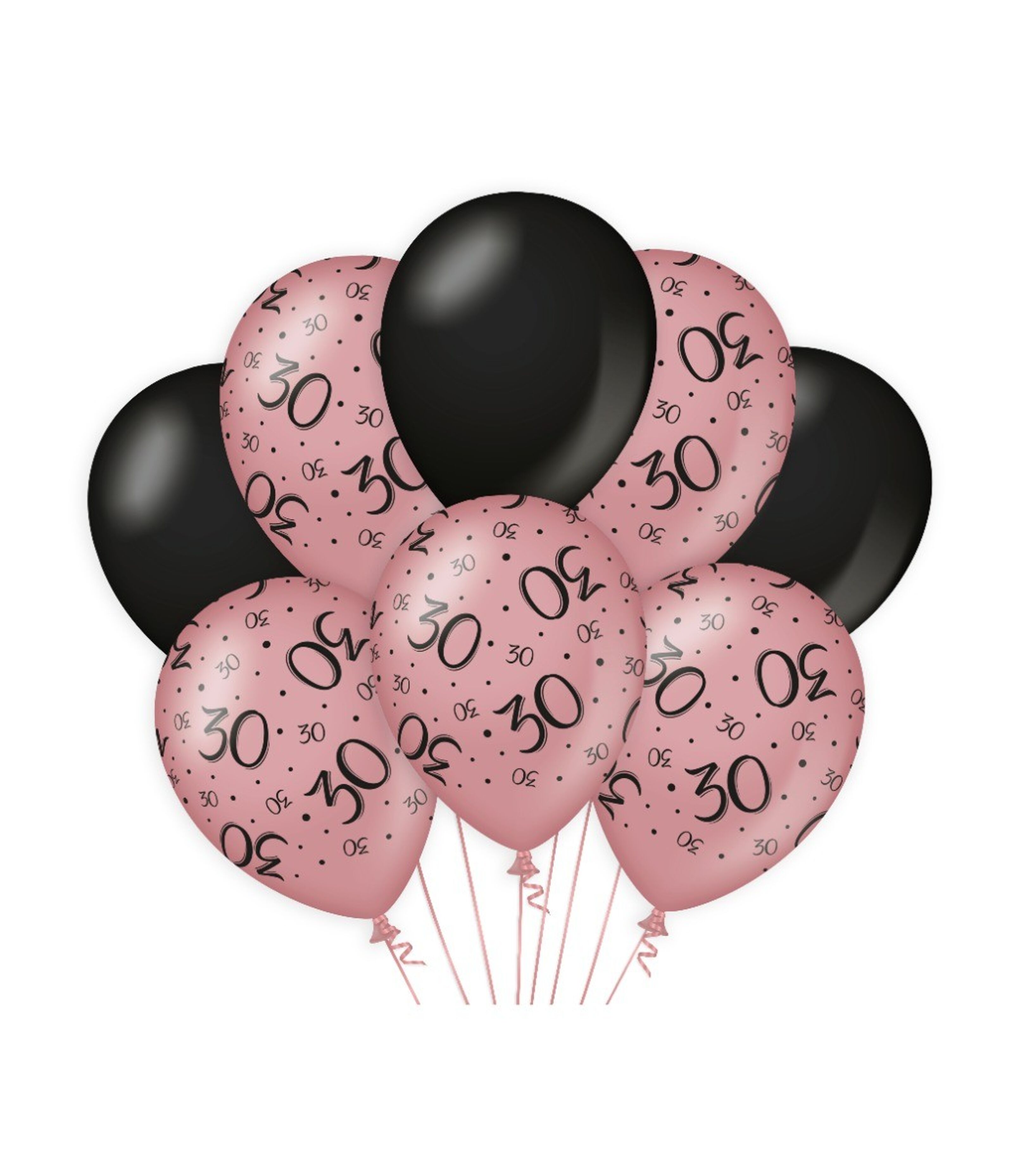 Achat Ballons déco rose/noir - 30 en gros