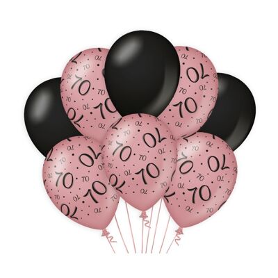 Decoration balloons rose/black - 70