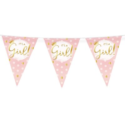 Party Flags foil - It's a girl!