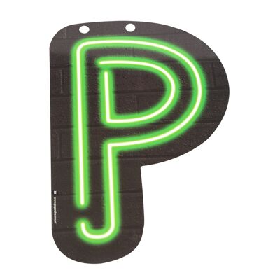 Lettera al neon - P