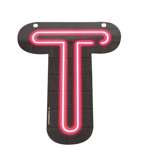 Neon letter - T