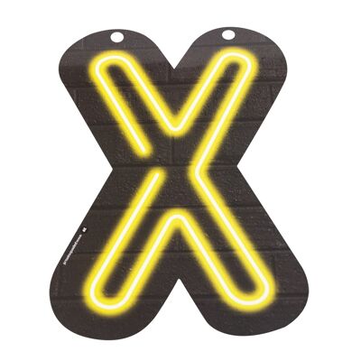 Lettera al neon - X