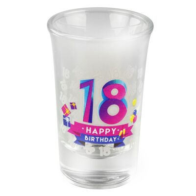 Vasos de chupito felices - 18 años