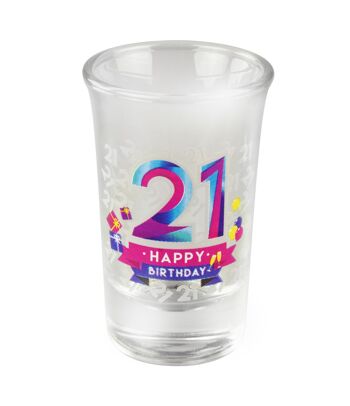 Verres à shot Happy - 21 ans